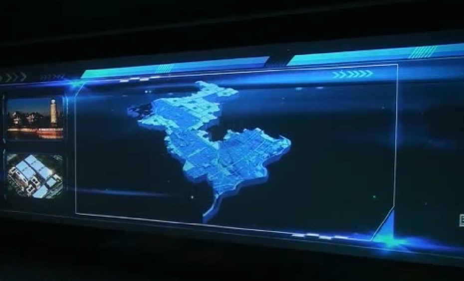 三河城市规划展览馆数字沙盘图